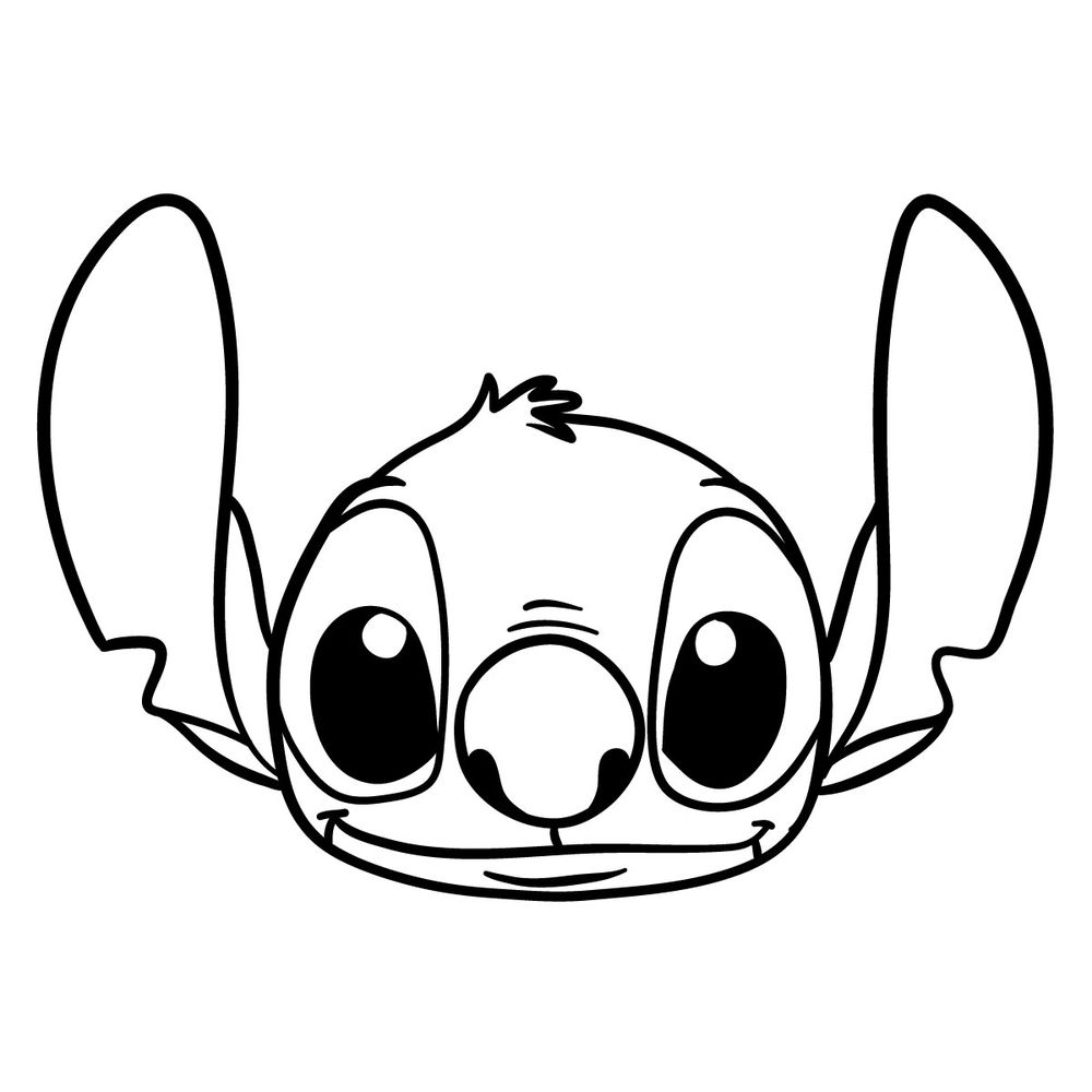 How To Draw Stitch s Head Sketchok Easy Drawing Guides