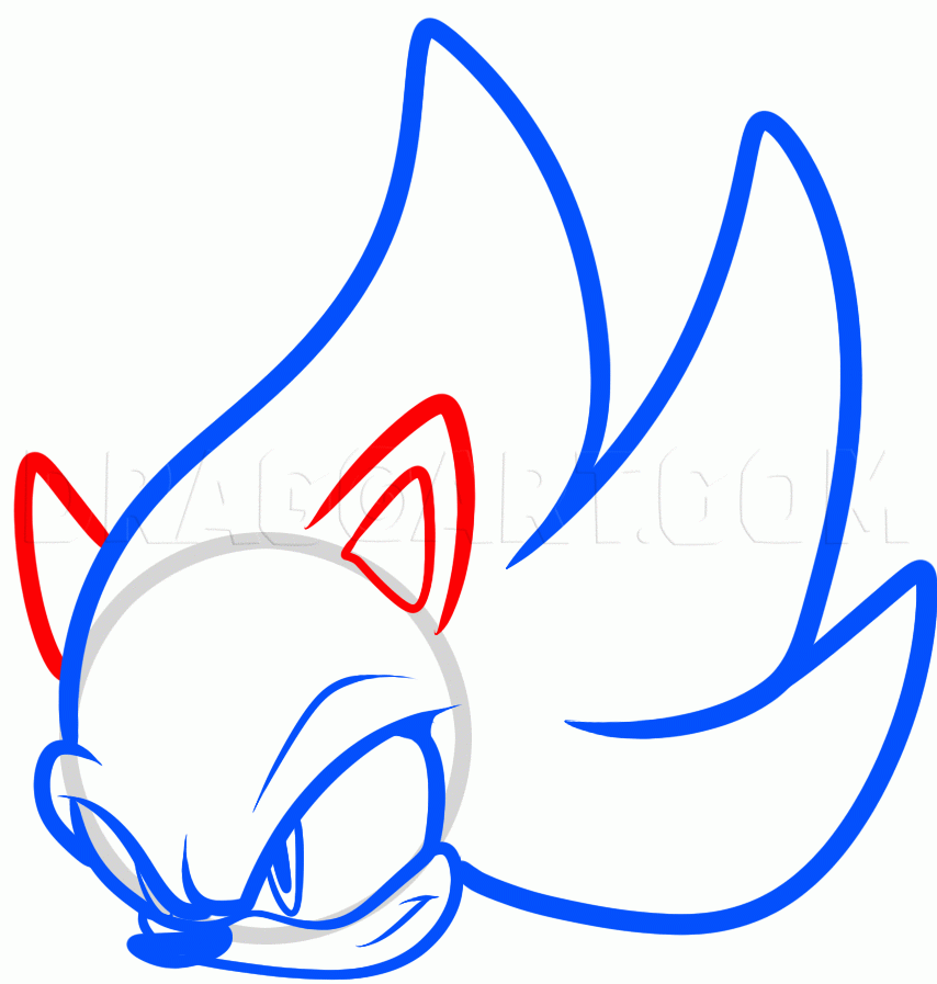 how to draw super sonic
