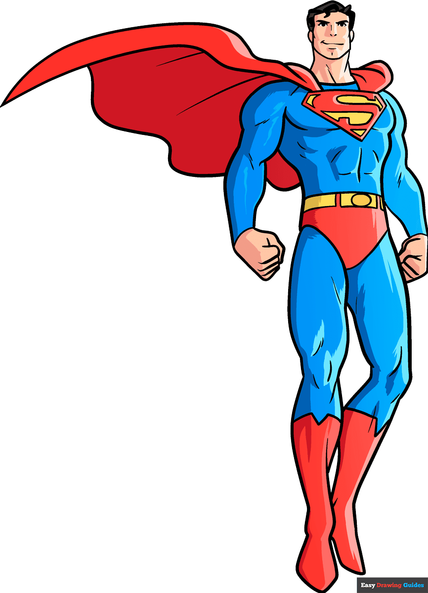 How To Draw Superman Really Easy Drawing Tutorial