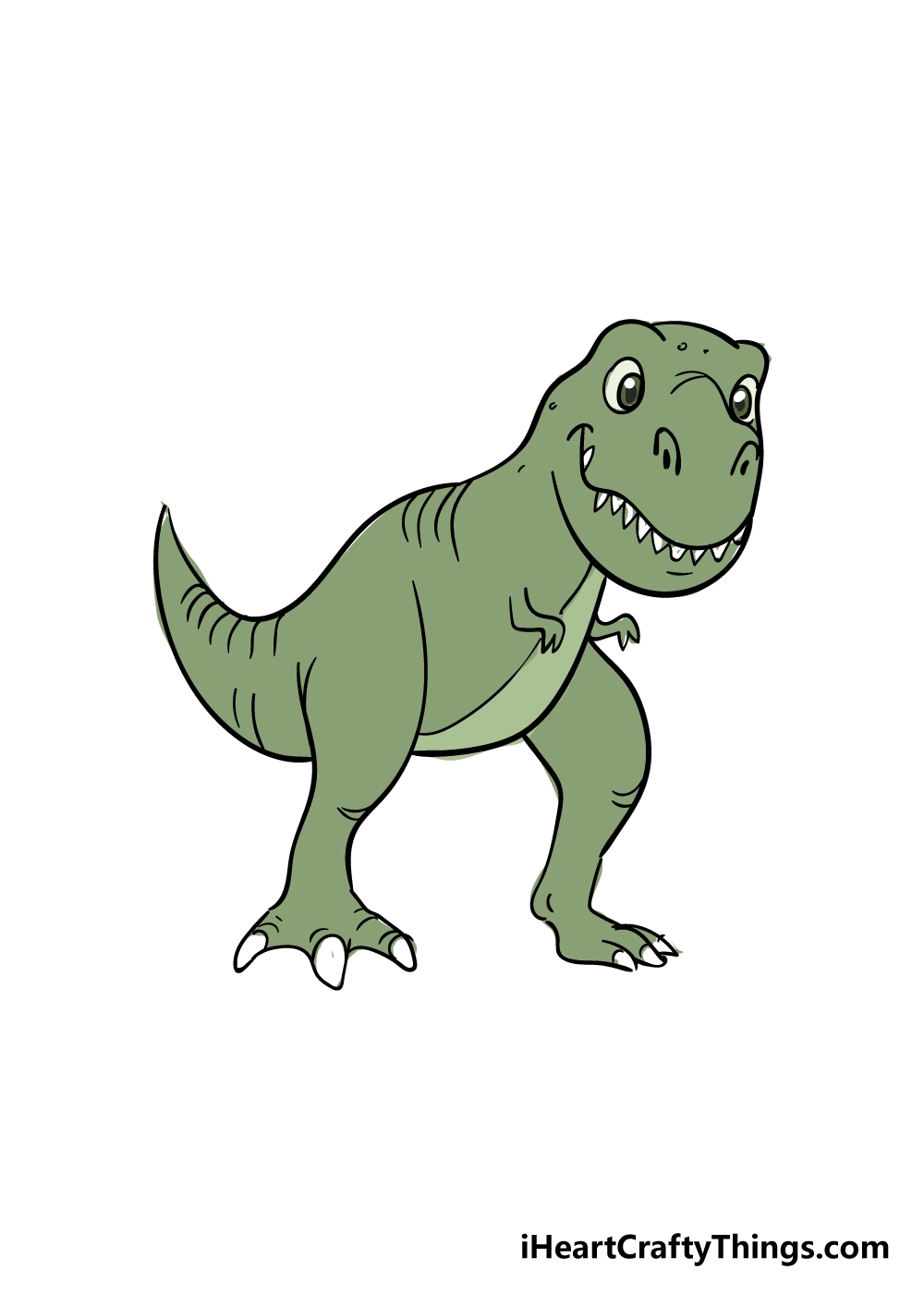 How To Draw T Rex Step By Step Easy T Rex Drawing For Kids