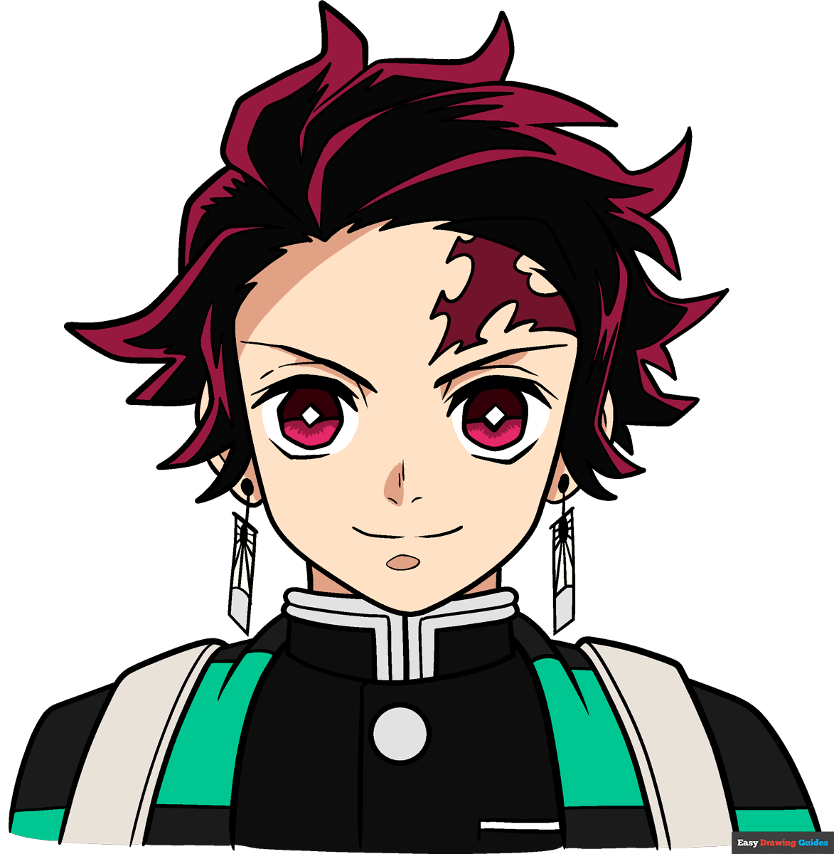 How To Draw Tanjiro Kamado From Demon Slayer Really Easy Drawing 