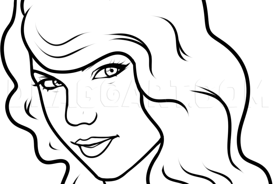How To Draw Taylor Swift Easy Drawing Step By Step By Dawn DragoArt