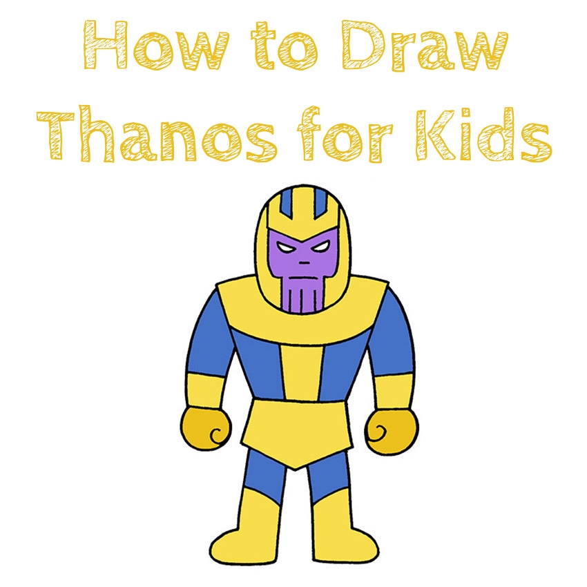 How To Draw Thanos For Kids How To Draw Easy