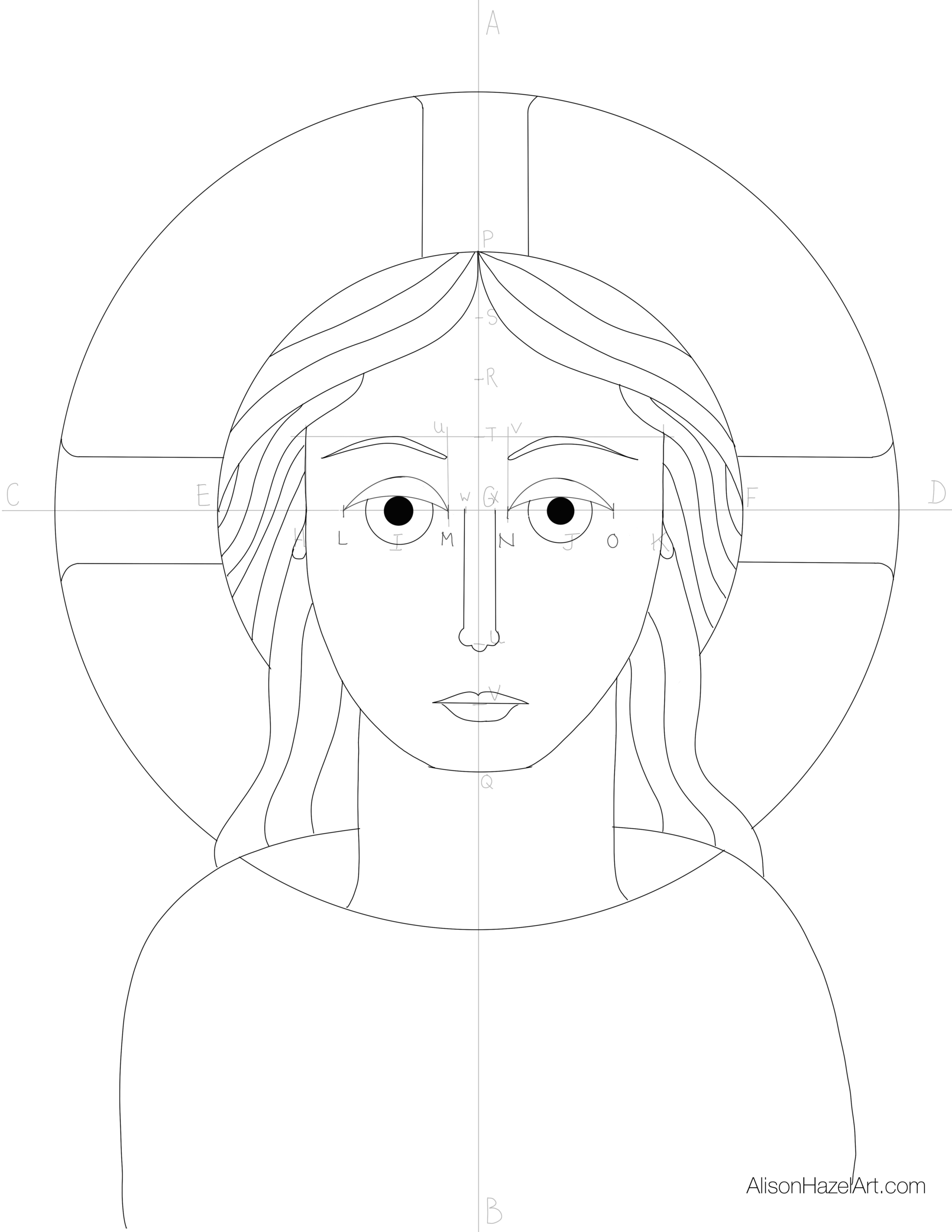 How To Draw The Face Of Jesus Alison Hazel Art