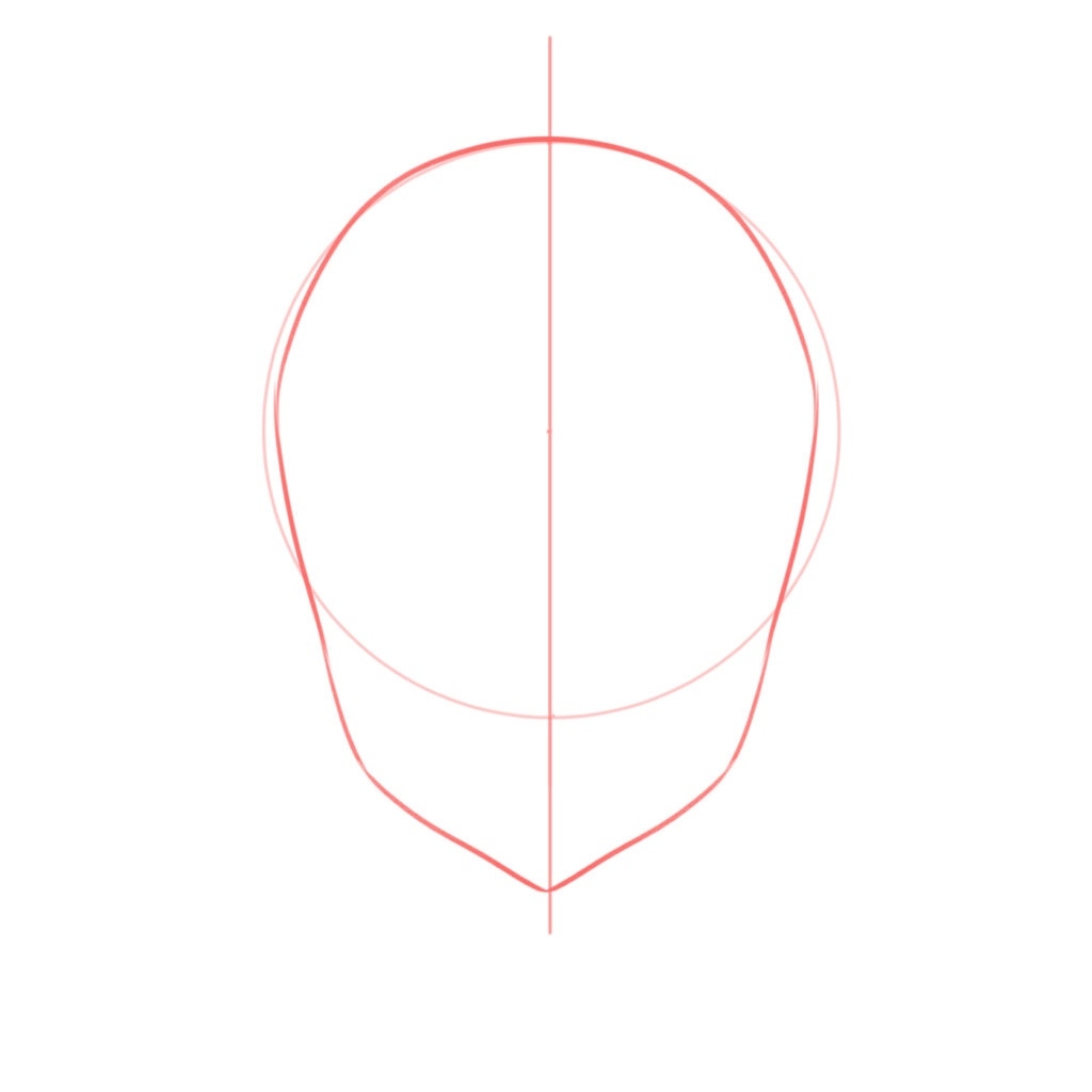 How To Draw The Head And Face Anime style Guideline Front View Tutorial Mary Li Art