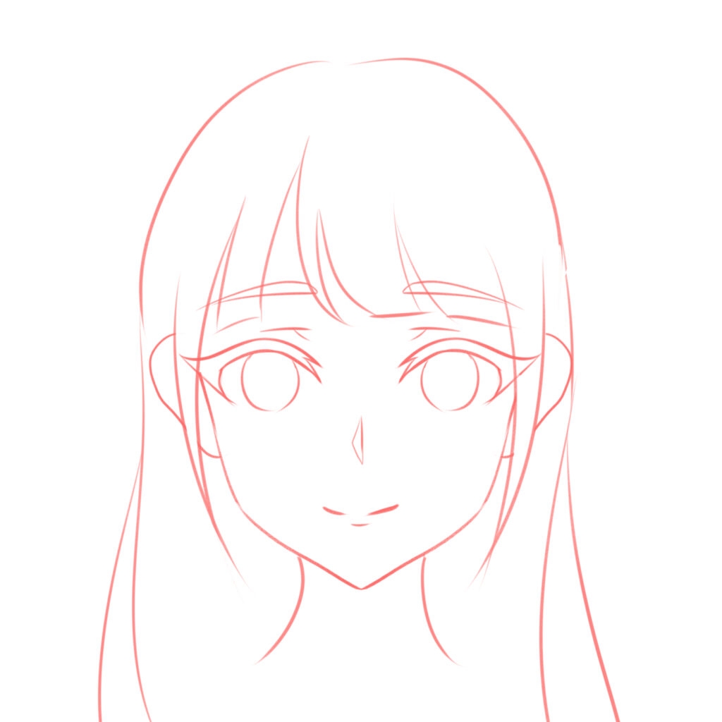 How To Draw The Head And Face Anime style Guideline Front View Tutorial Mary Li Art