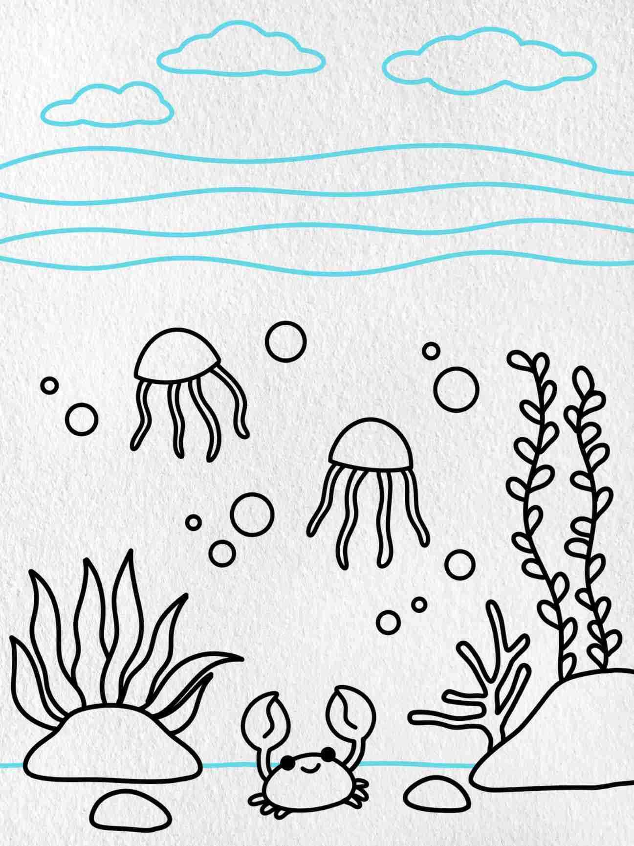 How To Draw The Sea HelloArtsy