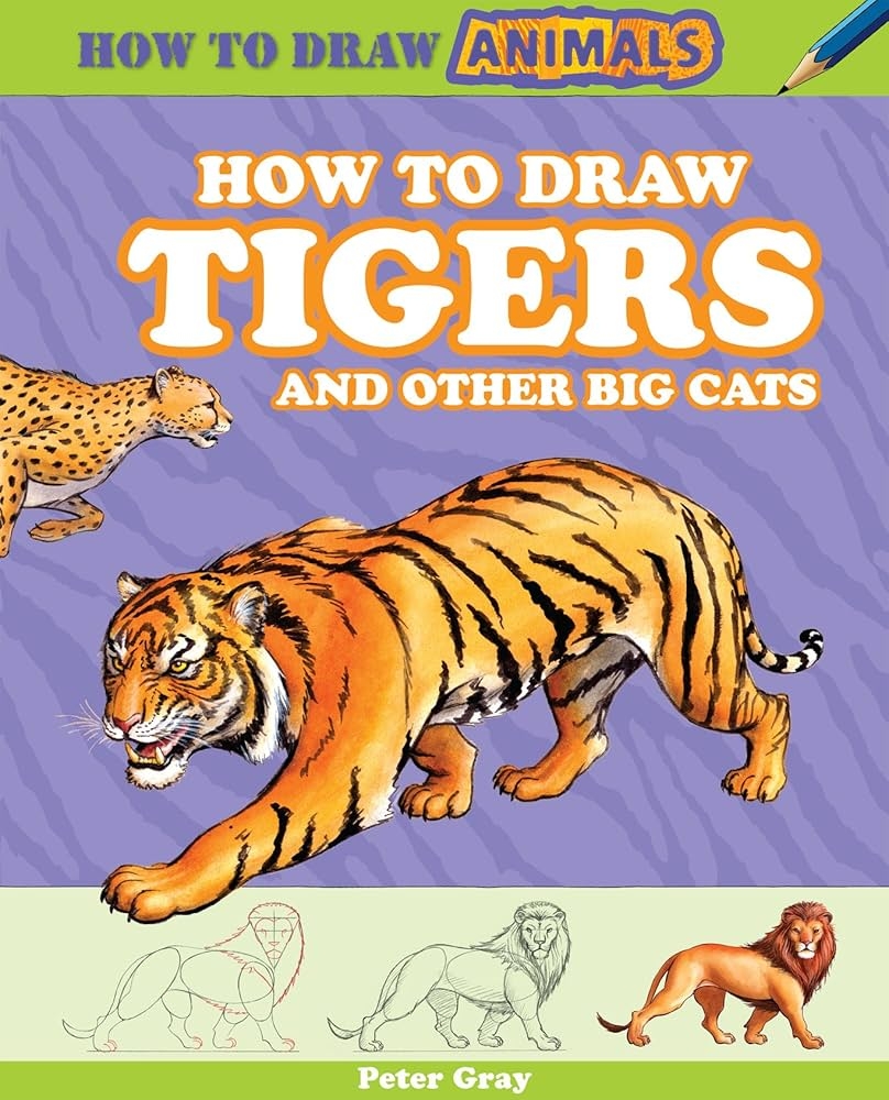 how to draw animals tiger