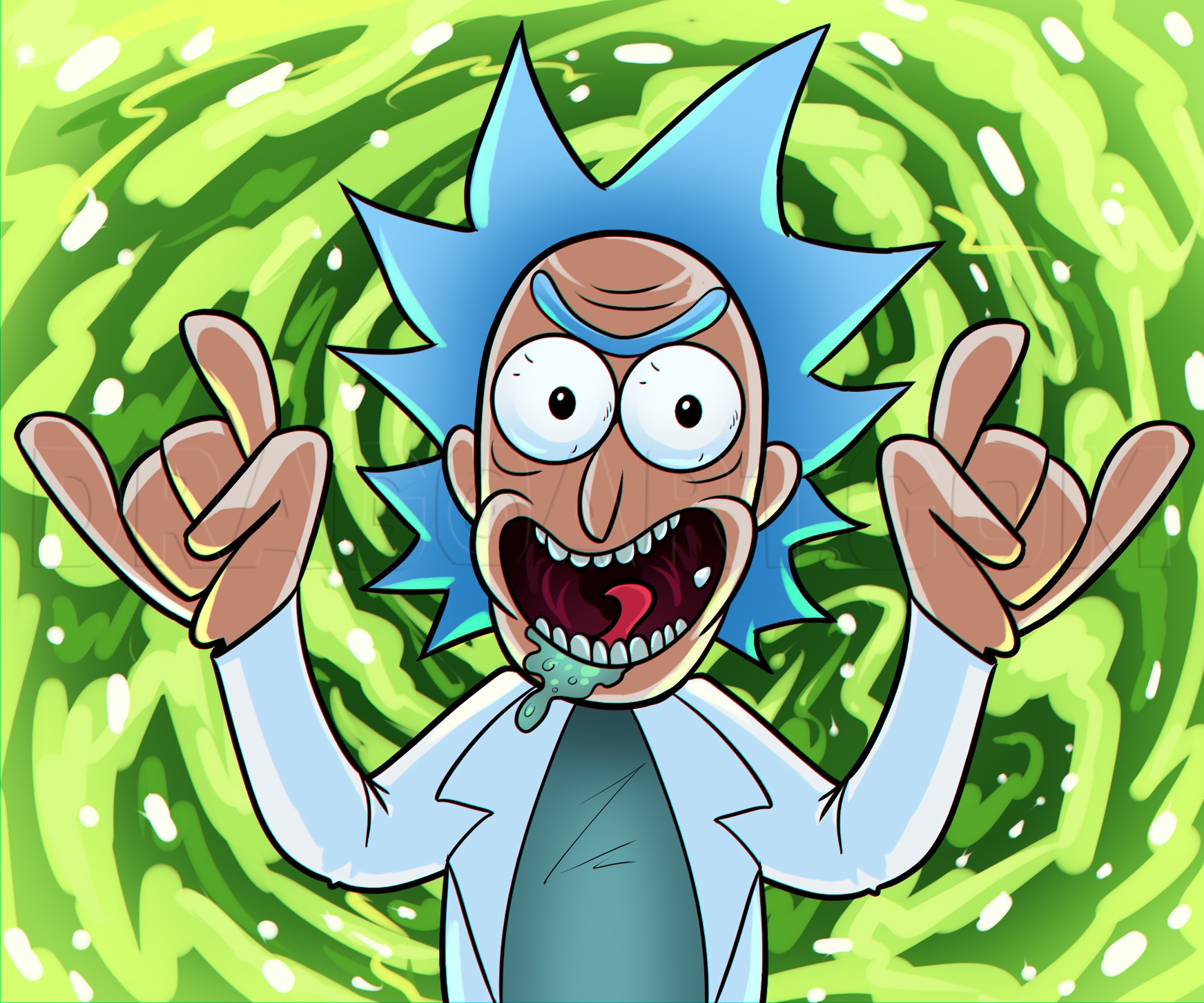 rick and morty drawing