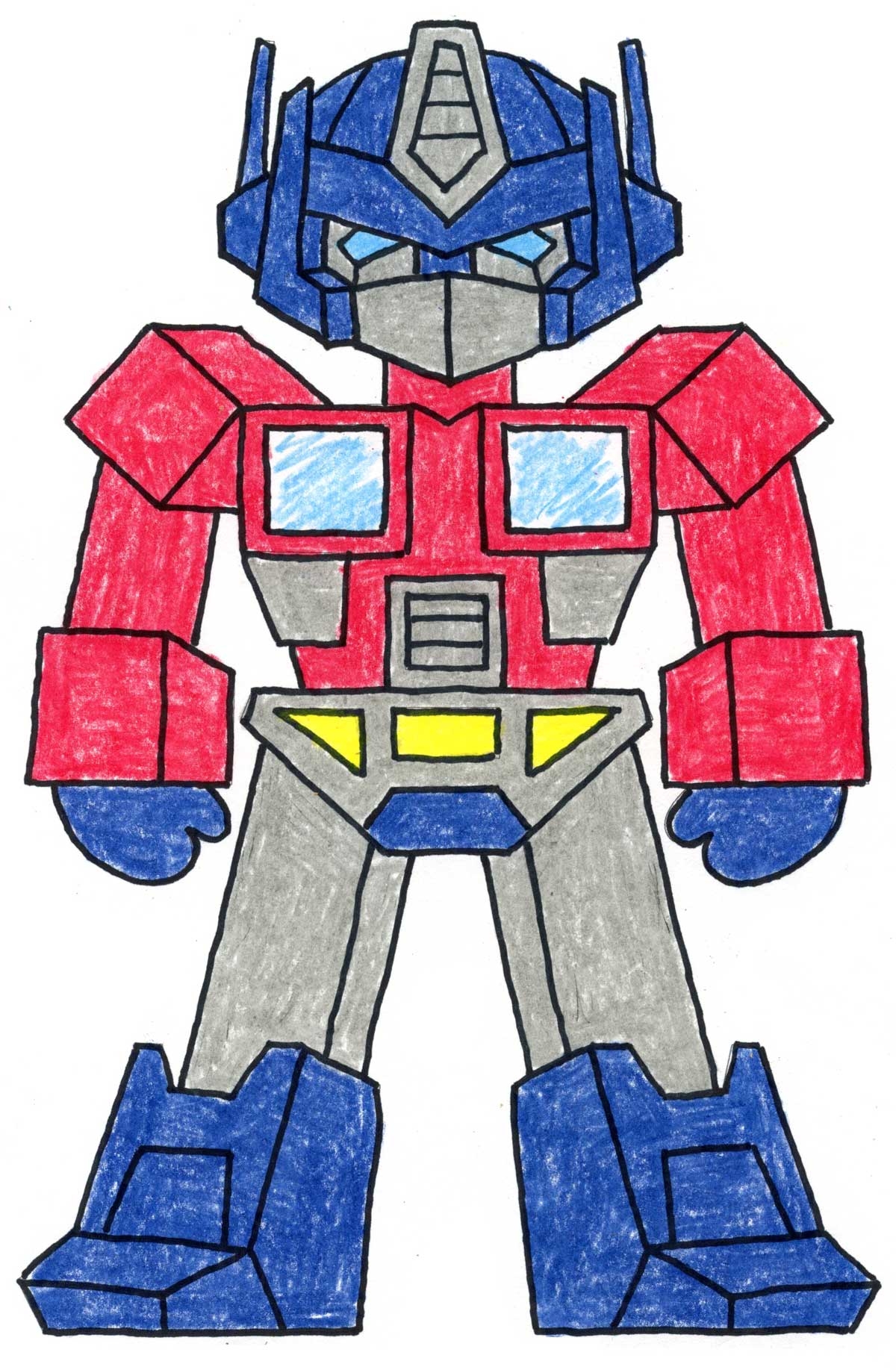 How To Draw Transformers Optimus Prime Easy Step by Step Lesson