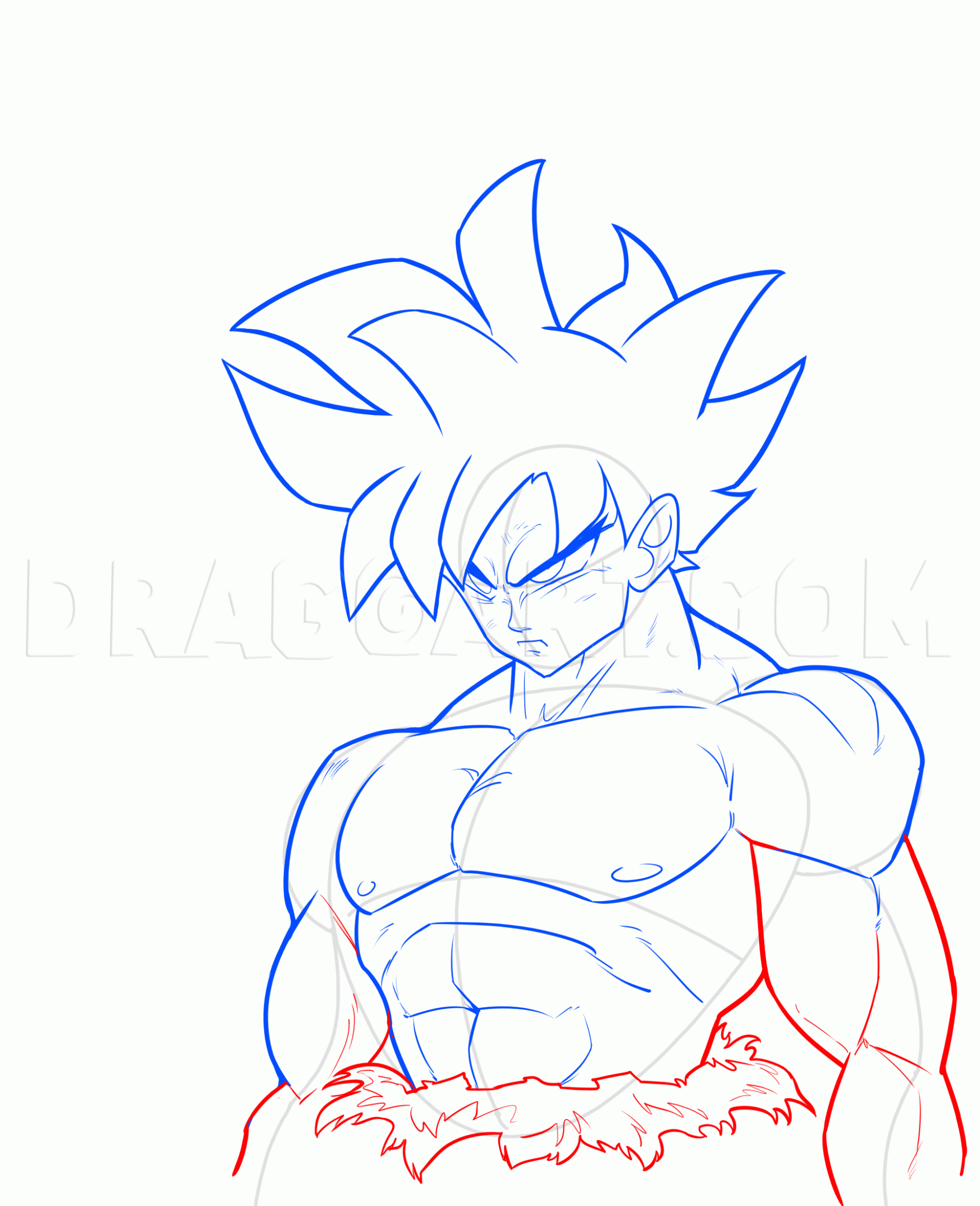 How To Draw Ultra Instinct Goku From Dragon Ball Fighterz Drawing 