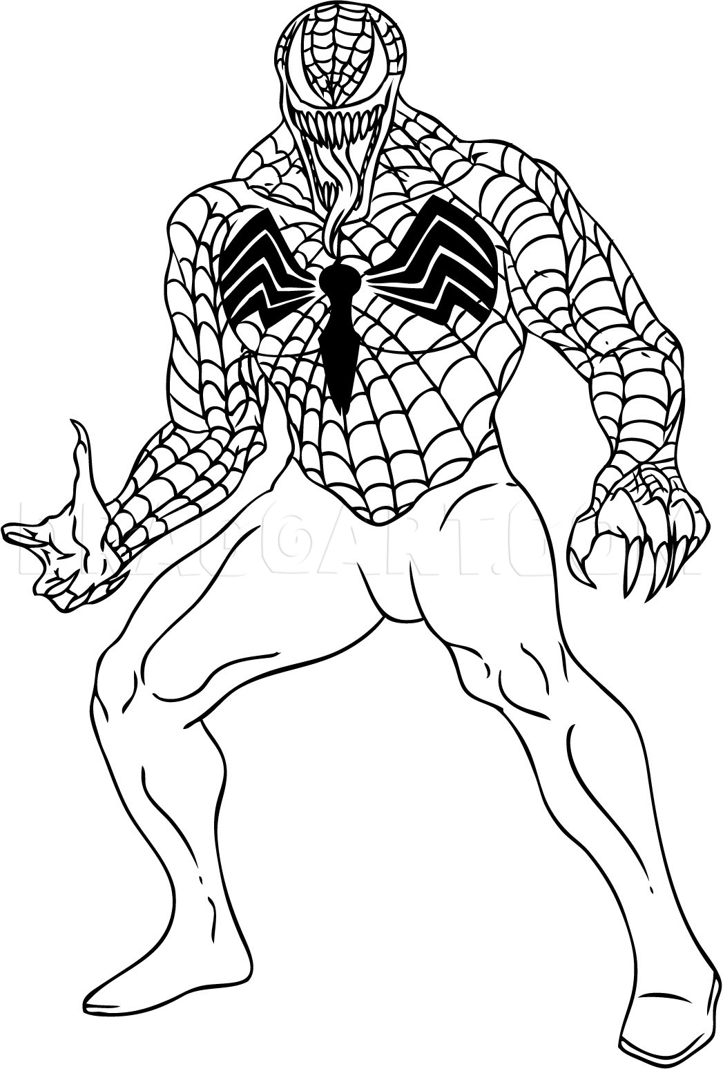 How To Draw Venom Drawing Step By Step By Dawn DragoArt