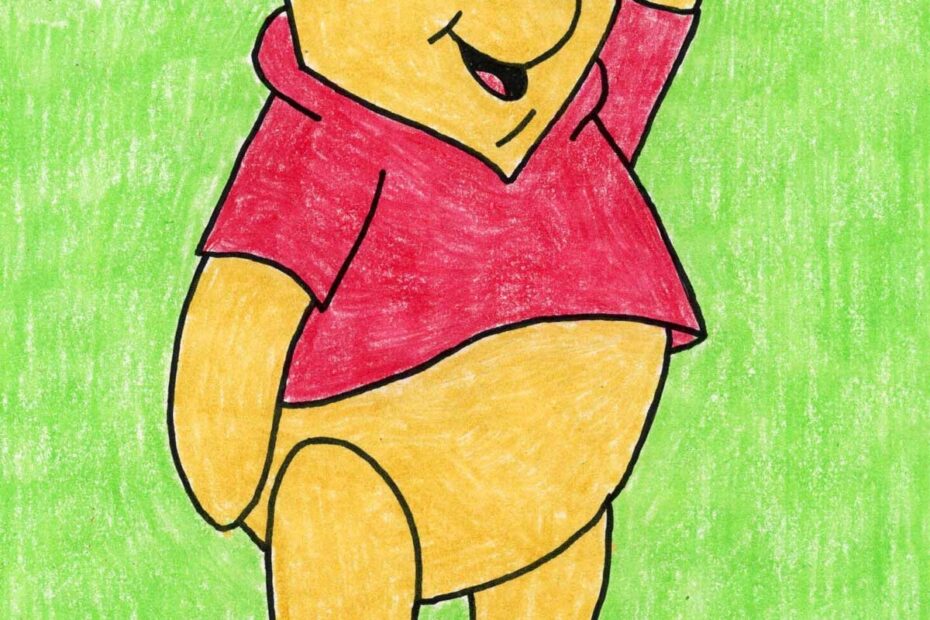 How To Draw Winnie The Pooh Step by Step Art Lesson For Kids
