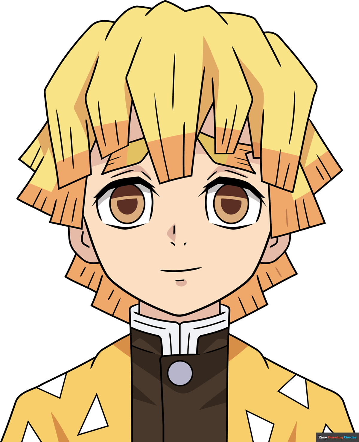 How To Draw Zenitsu Agatsuma From Demon Slayer Really Easy 