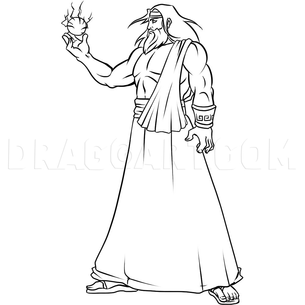 How To Draw Zeus Drawing Step By Step By Dawn DragoArt