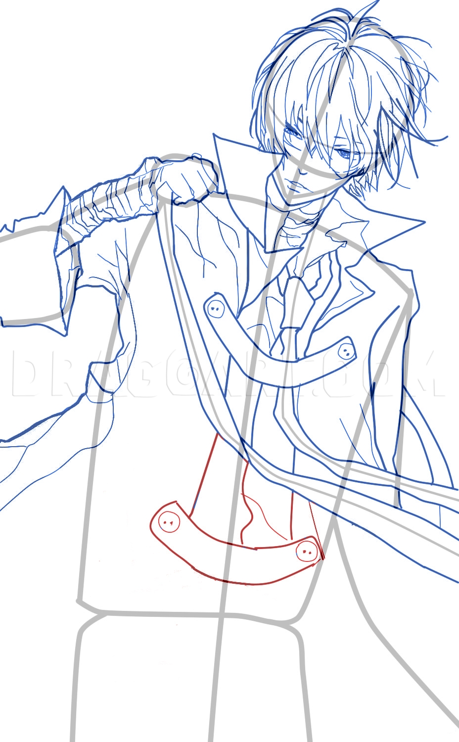 anime sketch drawing