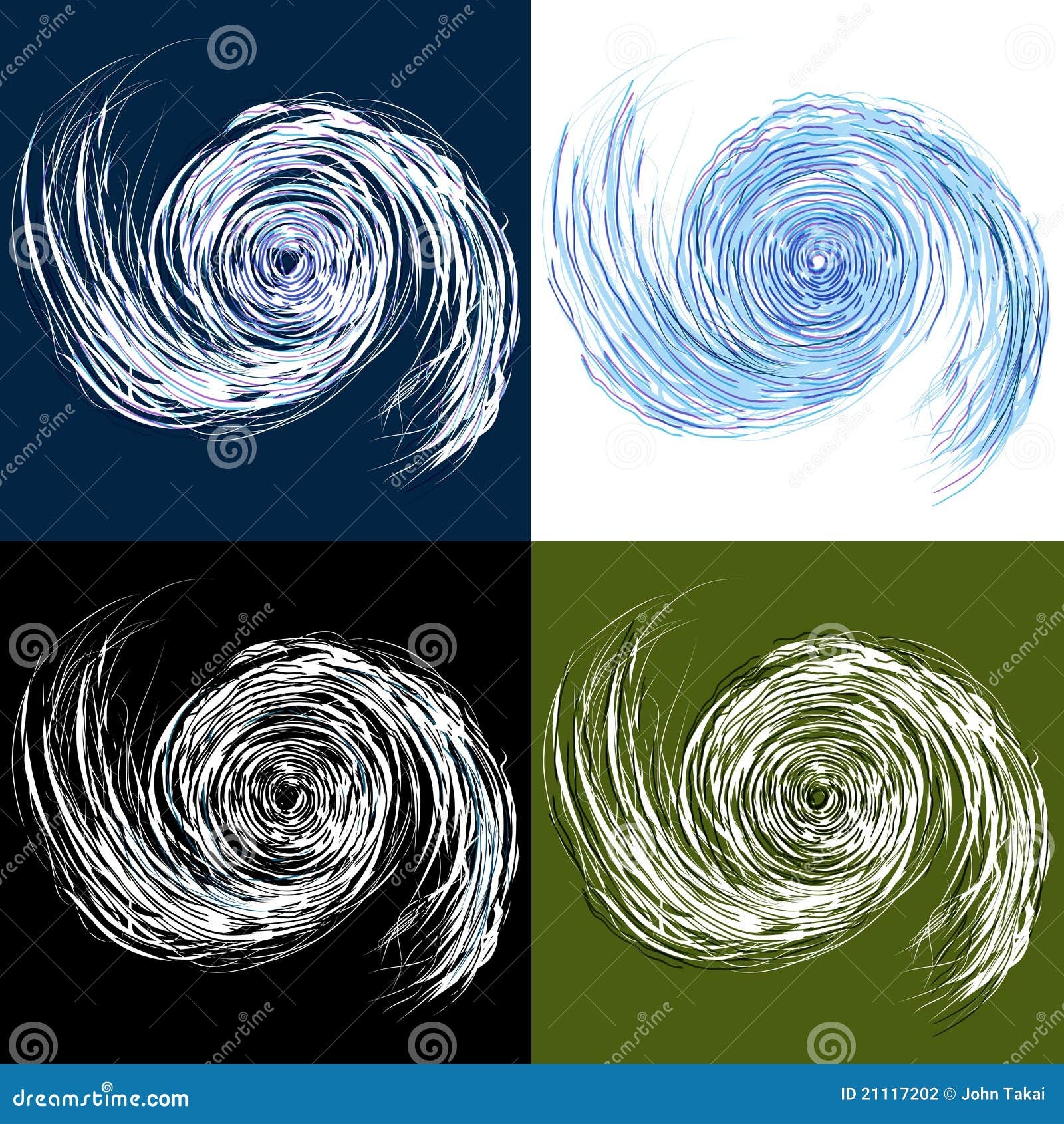 Hurricane Drawing Set Stock Vector Illustration Of White 21117202
