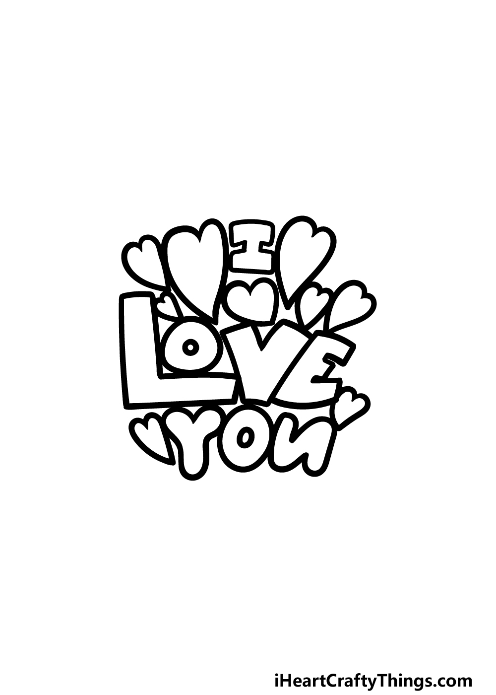 I Love You Drawing How To Draw I Love You Step By Step