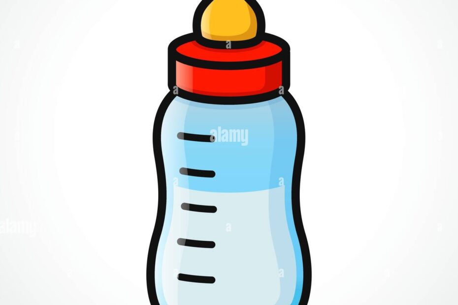 Illustration Of Baby Bottle Color Drawing Cartoon Stock Vector Image U0026 Art Alamy