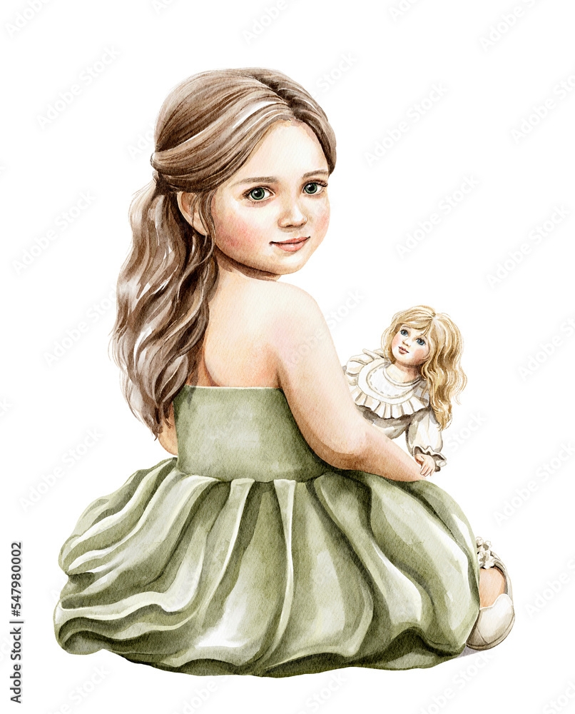 sitting drawing dolls