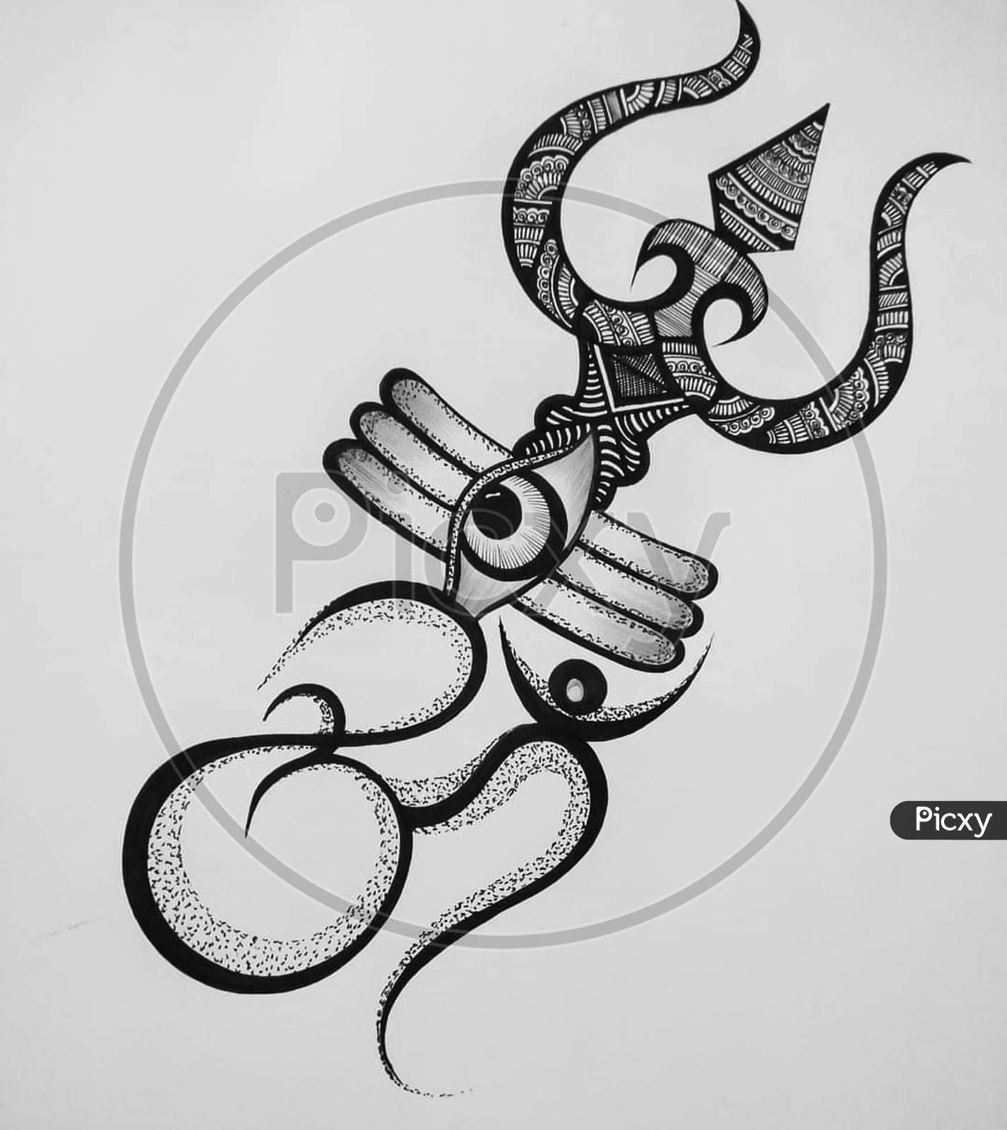 Image Of Sketch Of Indian God RO955856 Picxy