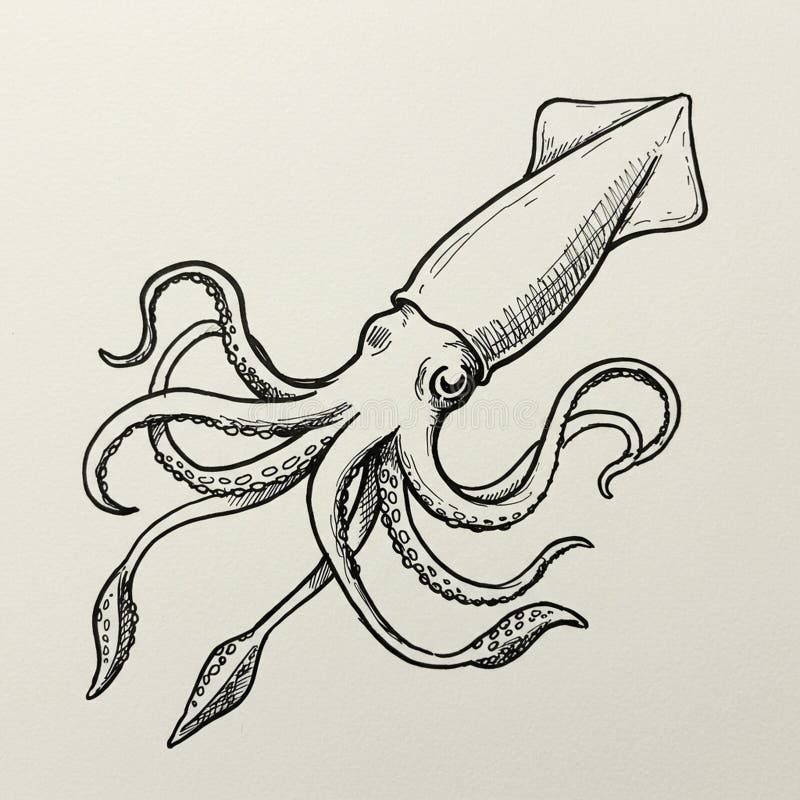 squid drawing