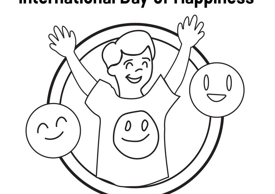 International Day Of Happiness Drawing Vector In Illustrator JPG PSD PNG SVG EPS Download Template