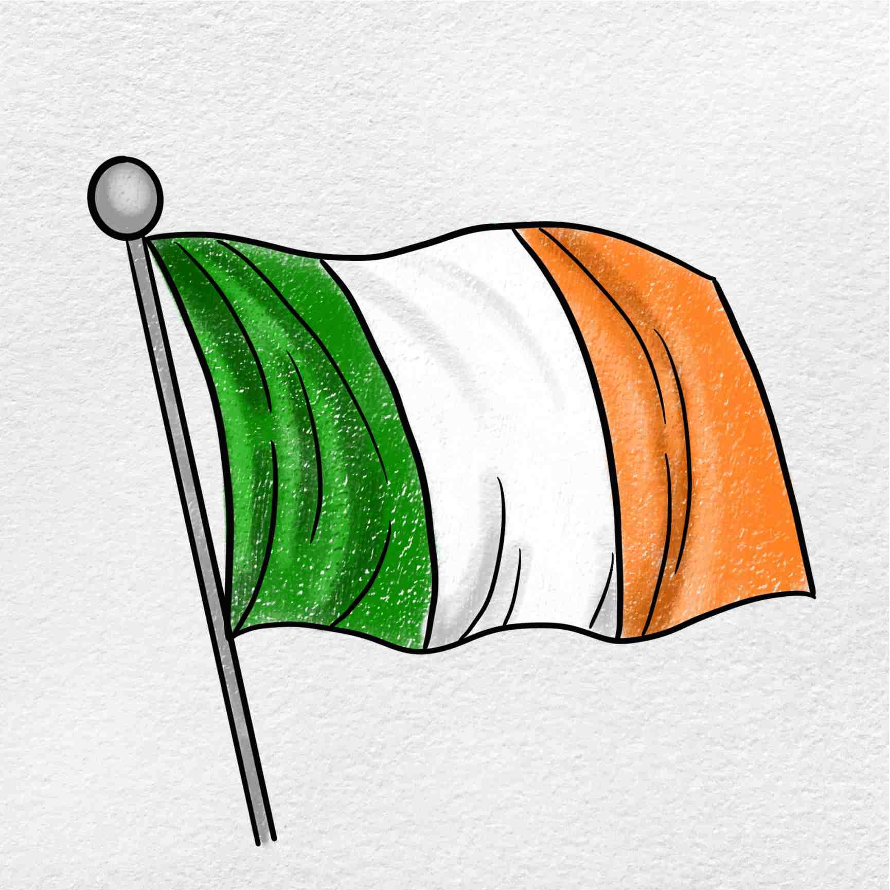 Irish Flag Drawing HelloArtsy