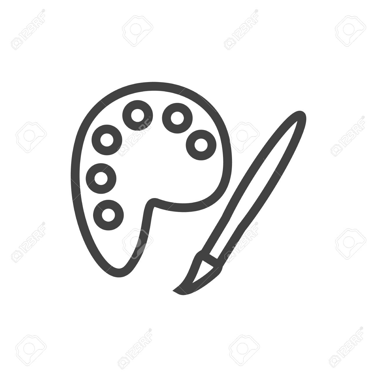 Isolated Drawing Outline Symbol On Clean Background Vector 