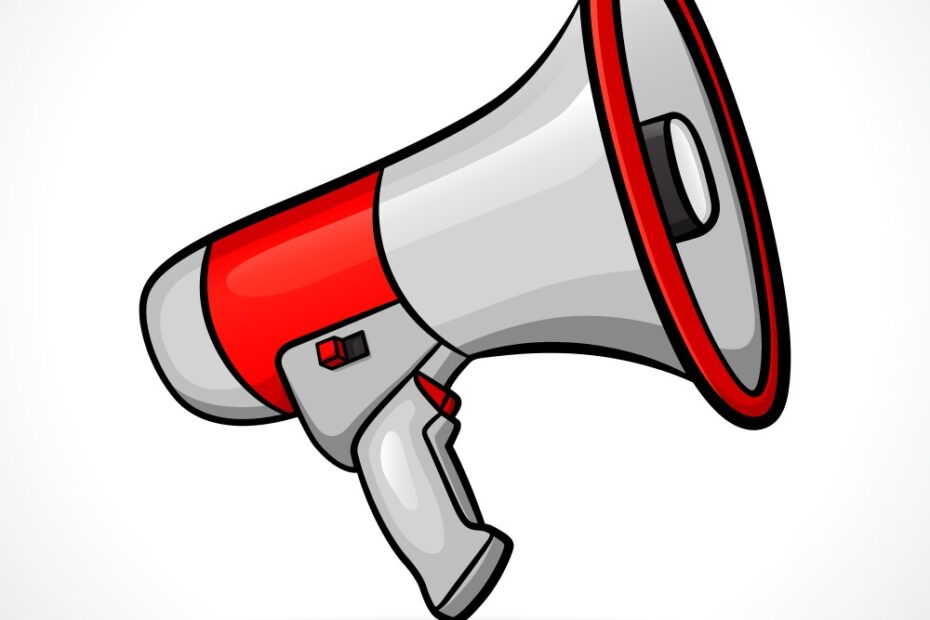 Isolated Megaphone Drawing Royalty Free Vector Image