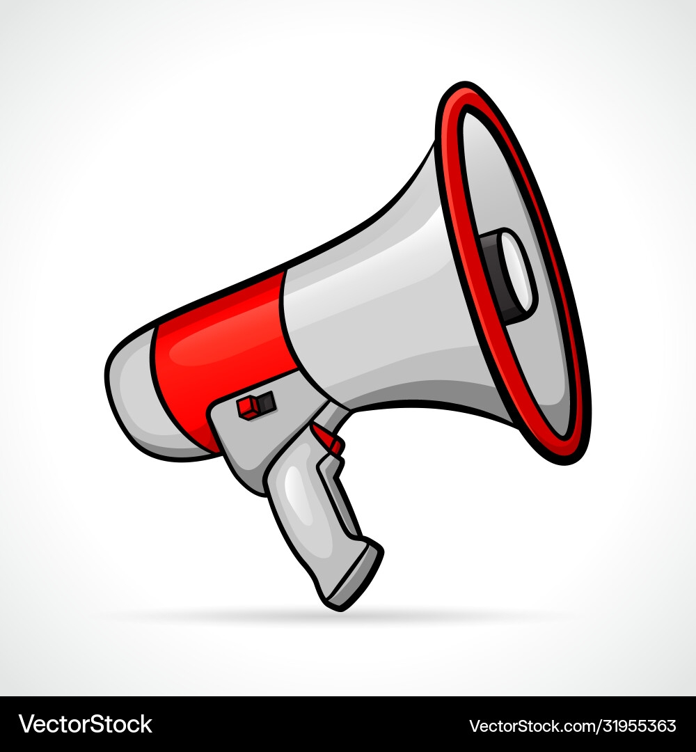 Isolated Megaphone Drawing Royalty Free Vector Image