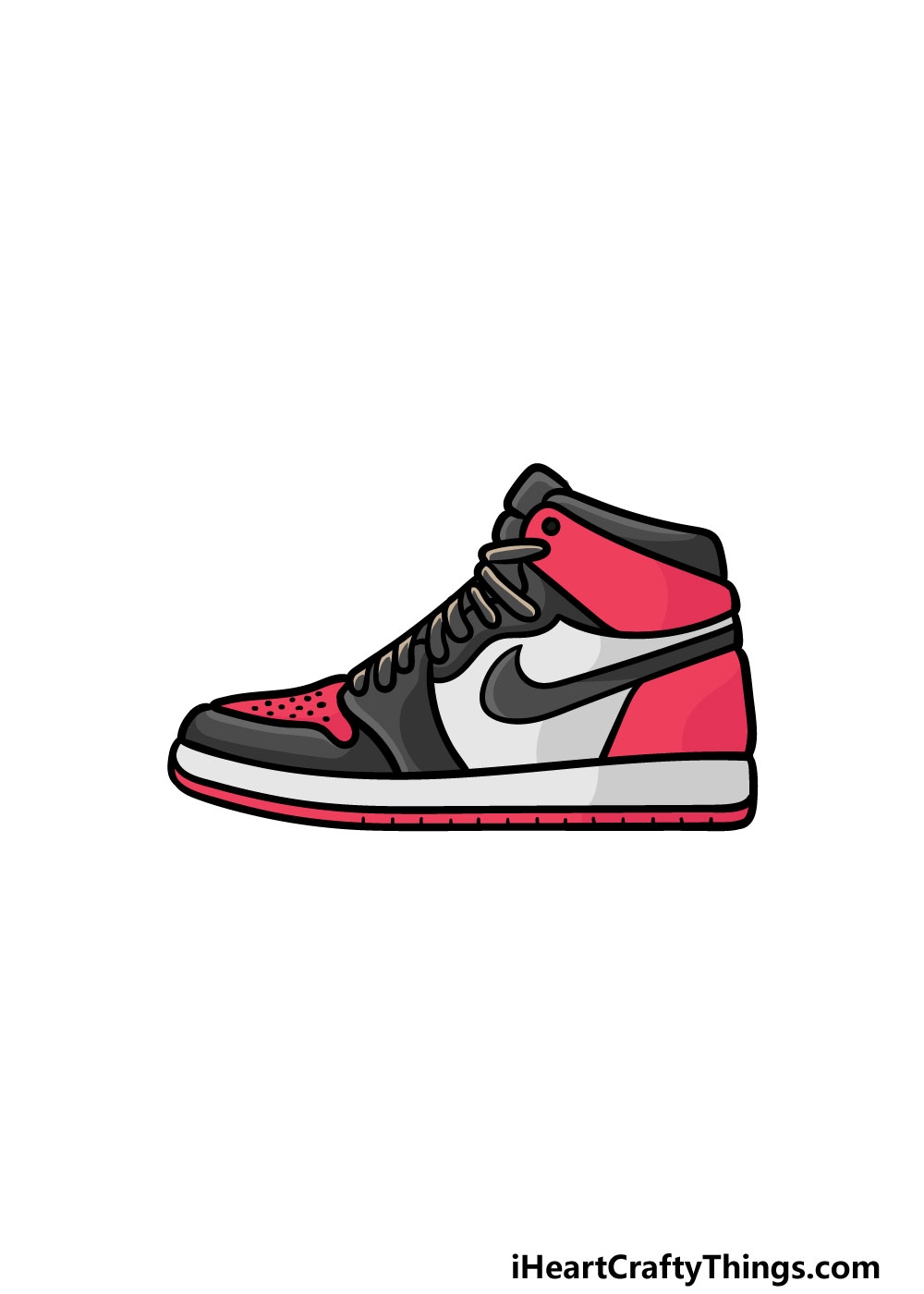 Jordan Shoe Drawing How To Draw Jordan Shoe Step By Step
