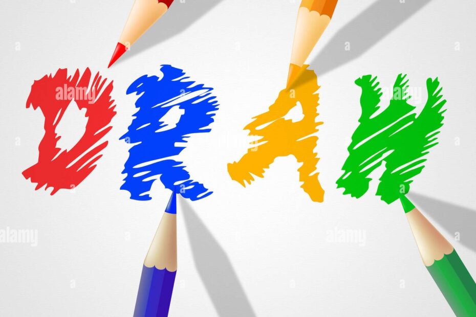 Kids Draw Meaning Graphics Toddlers And Youngsters Stock Photo Alamy