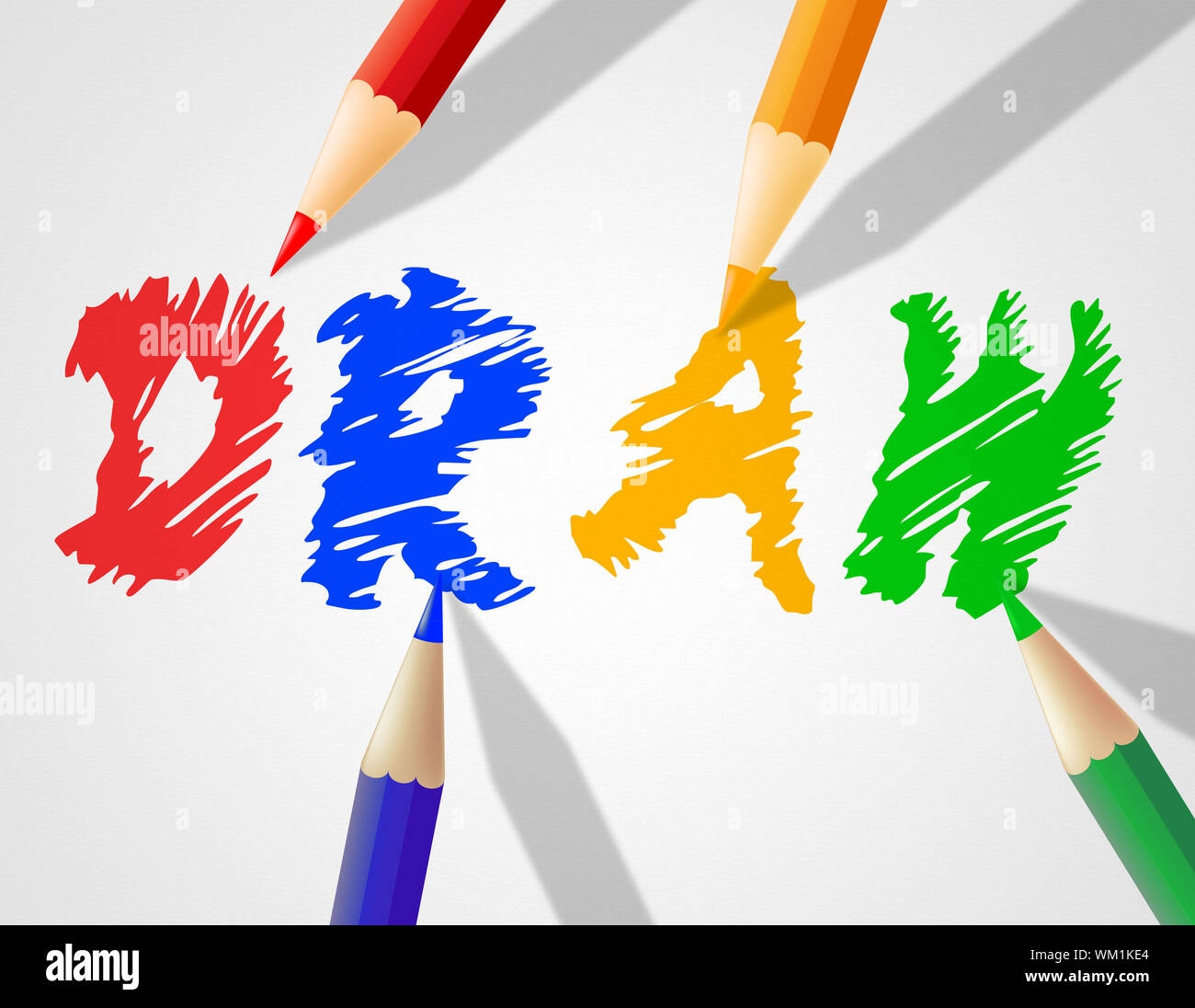 Kids Draw Meaning Graphics Toddlers And Youngsters Stock Photo Alamy