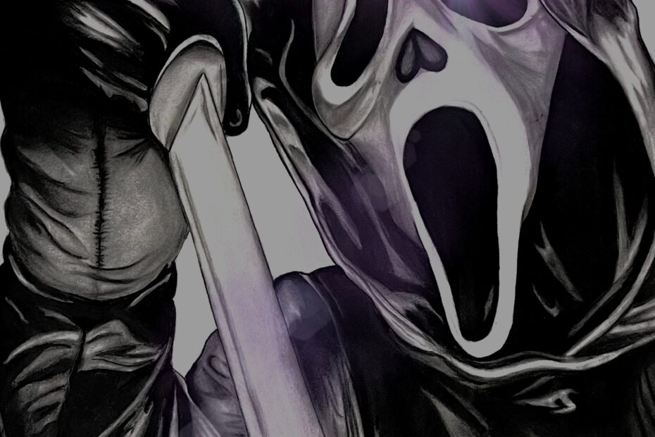 Killer Ghost Drawing Ghostface SCREAM Etsy