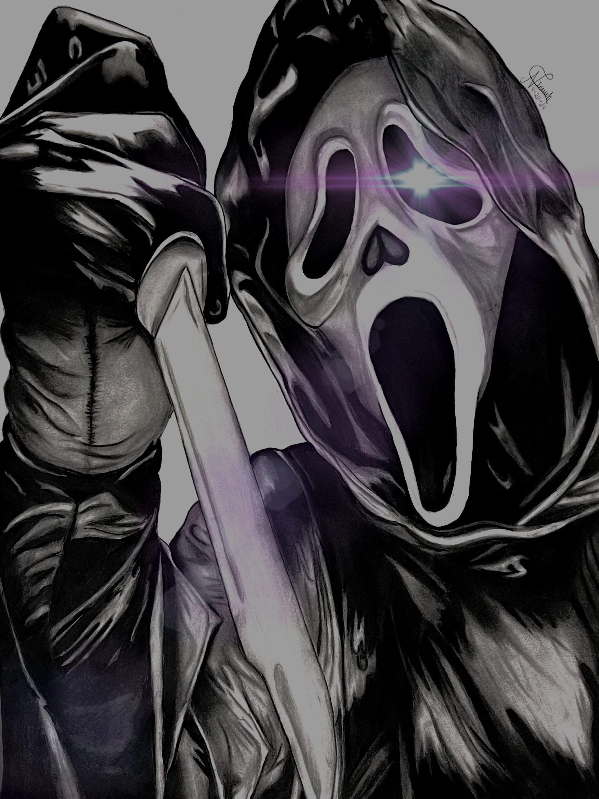 Killer Ghost Drawing Ghostface SCREAM Etsy