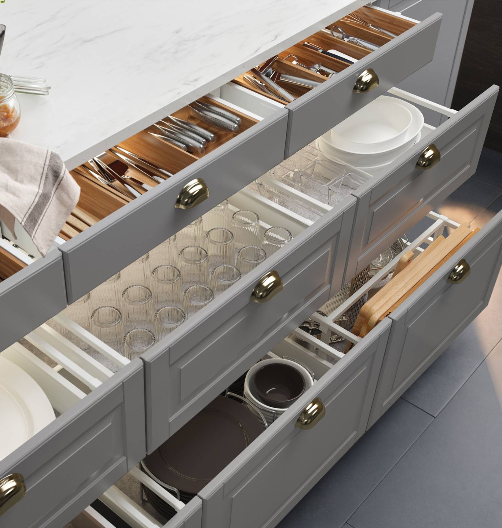 kitchen cabinet drawer