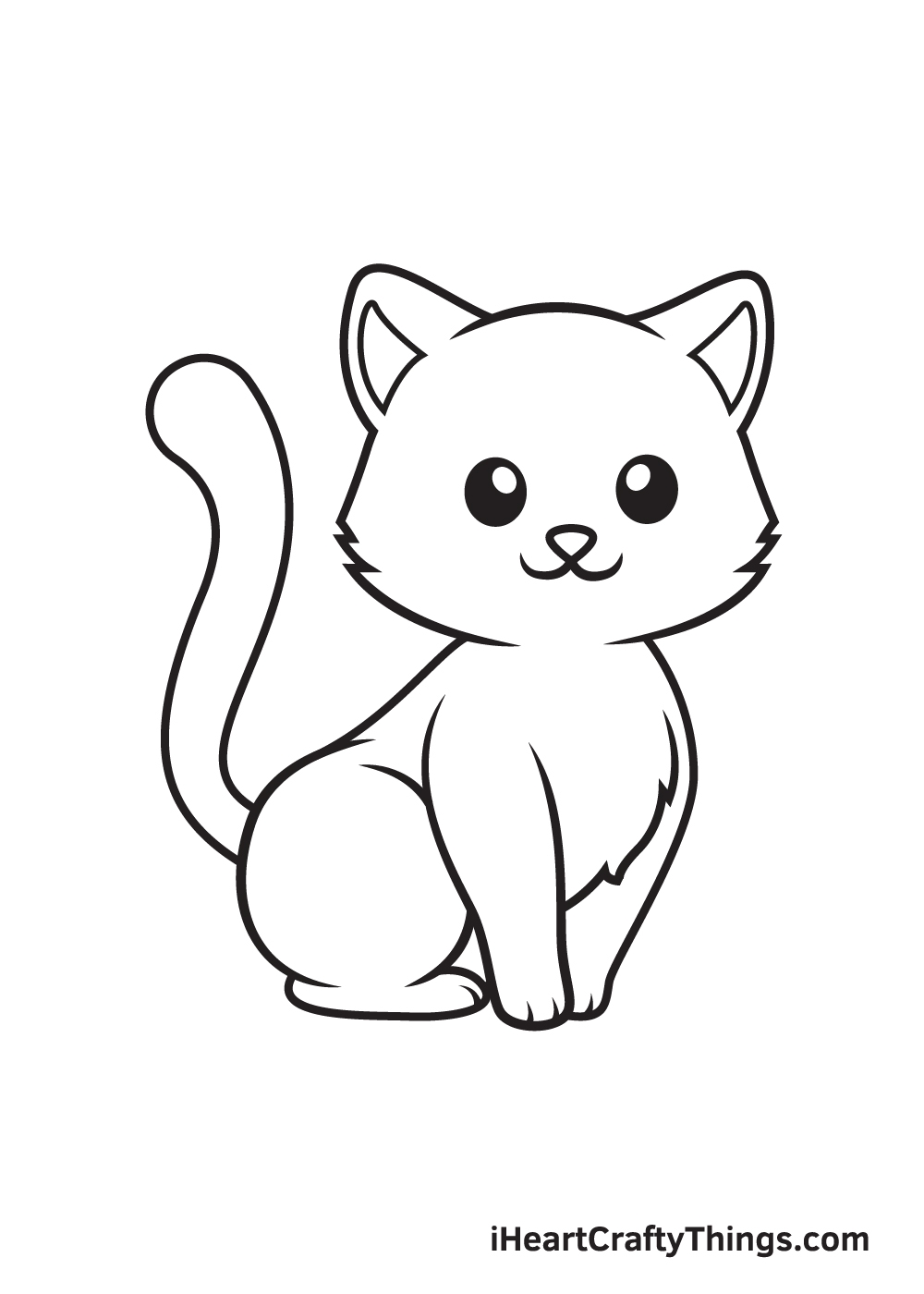 Kitten Drawing How To Draw A Kitten Step By Step