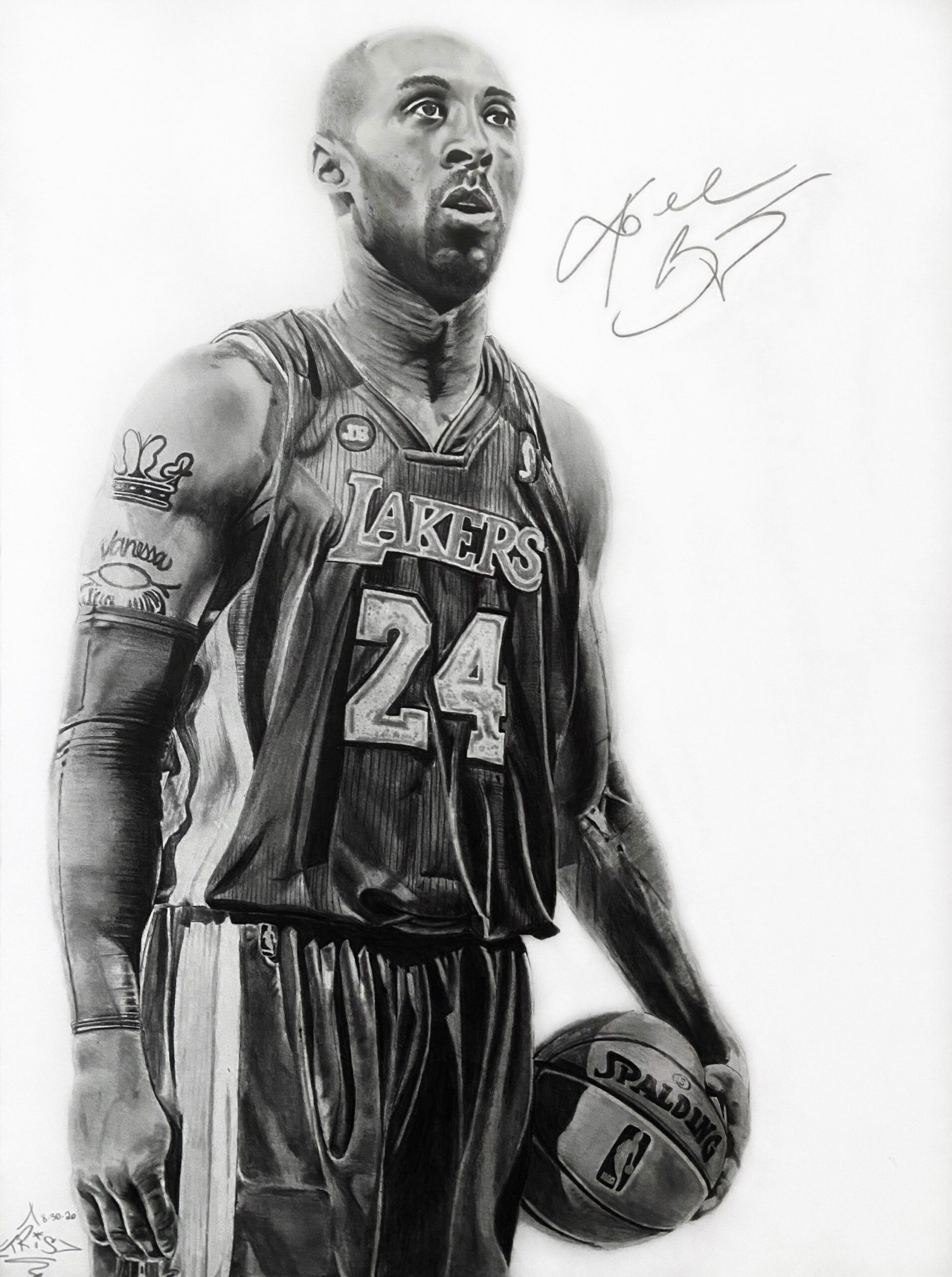 Kobe Bryant Drawing Poster Print 