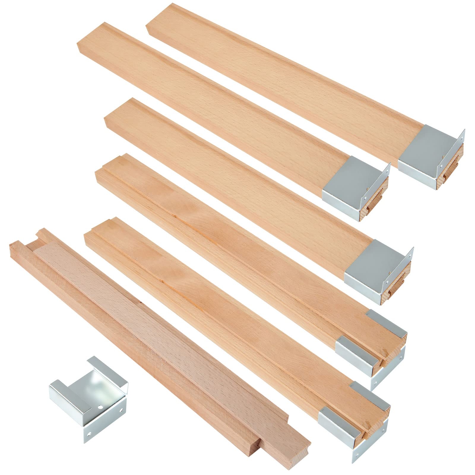 LANIAKEA 6PCS Wood Drawer Slides 16 Inch Classic Center Guide 