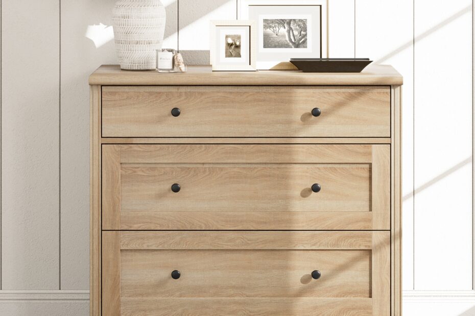 Laurel Foundry Oak 3 Drawer Dresser Farmhouse Style