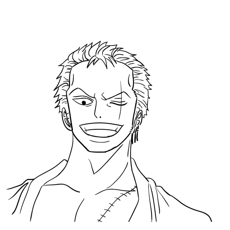 Learn How To Draw Zoro Face One Piece Characters
