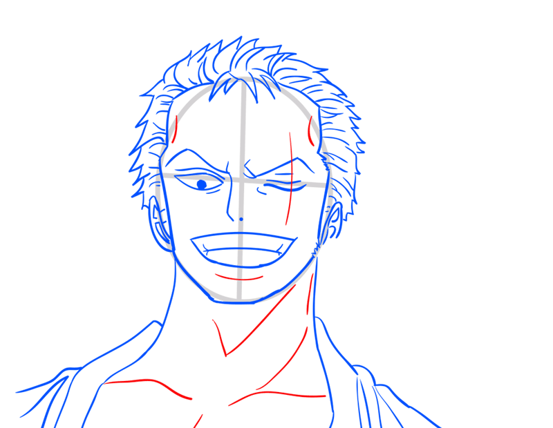 Learn How To Draw Zoro Face One Piece Characters