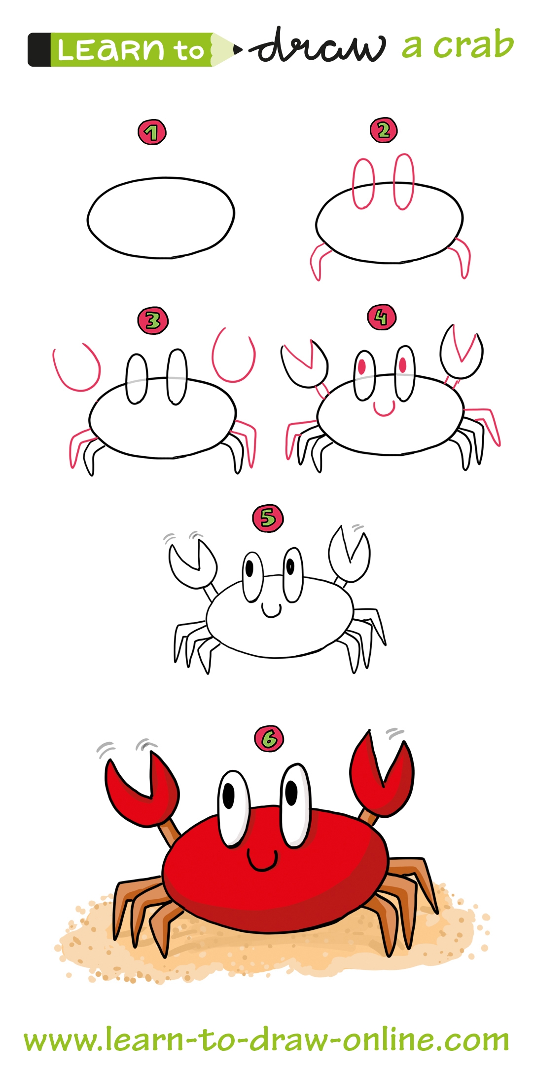 simple crab drawing