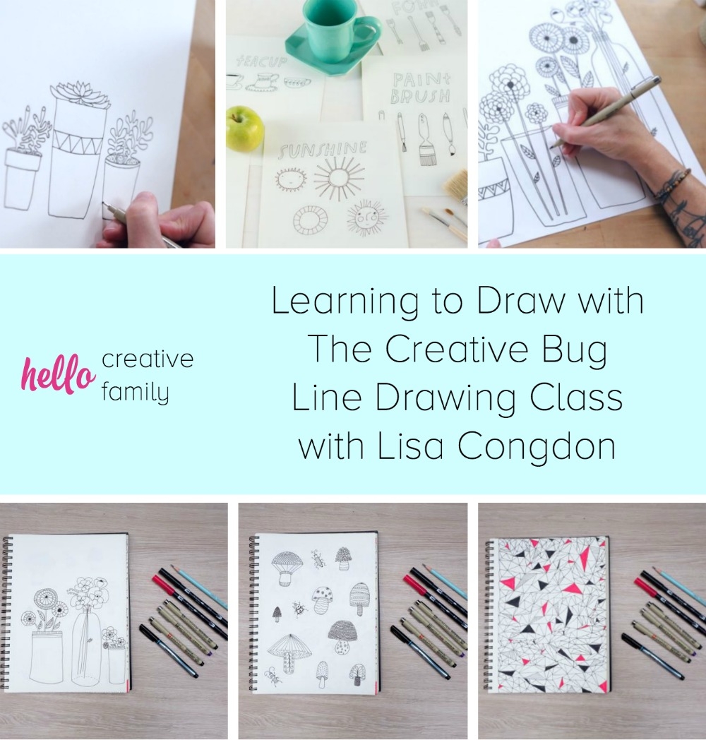 Learning To Draw With The Creative Bug Line Drawing Class With 
