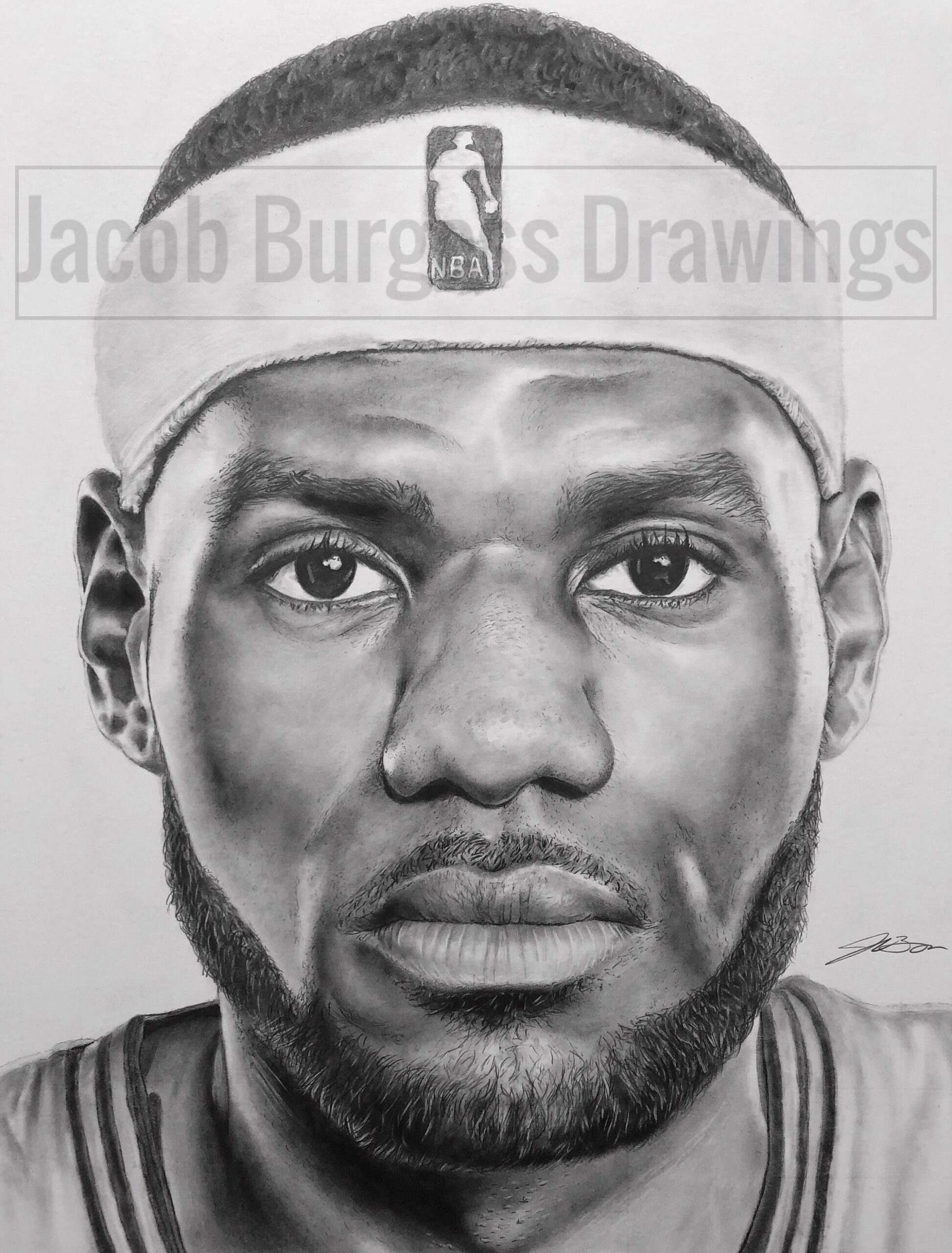 Lebron James Pencil Drawing Print 11