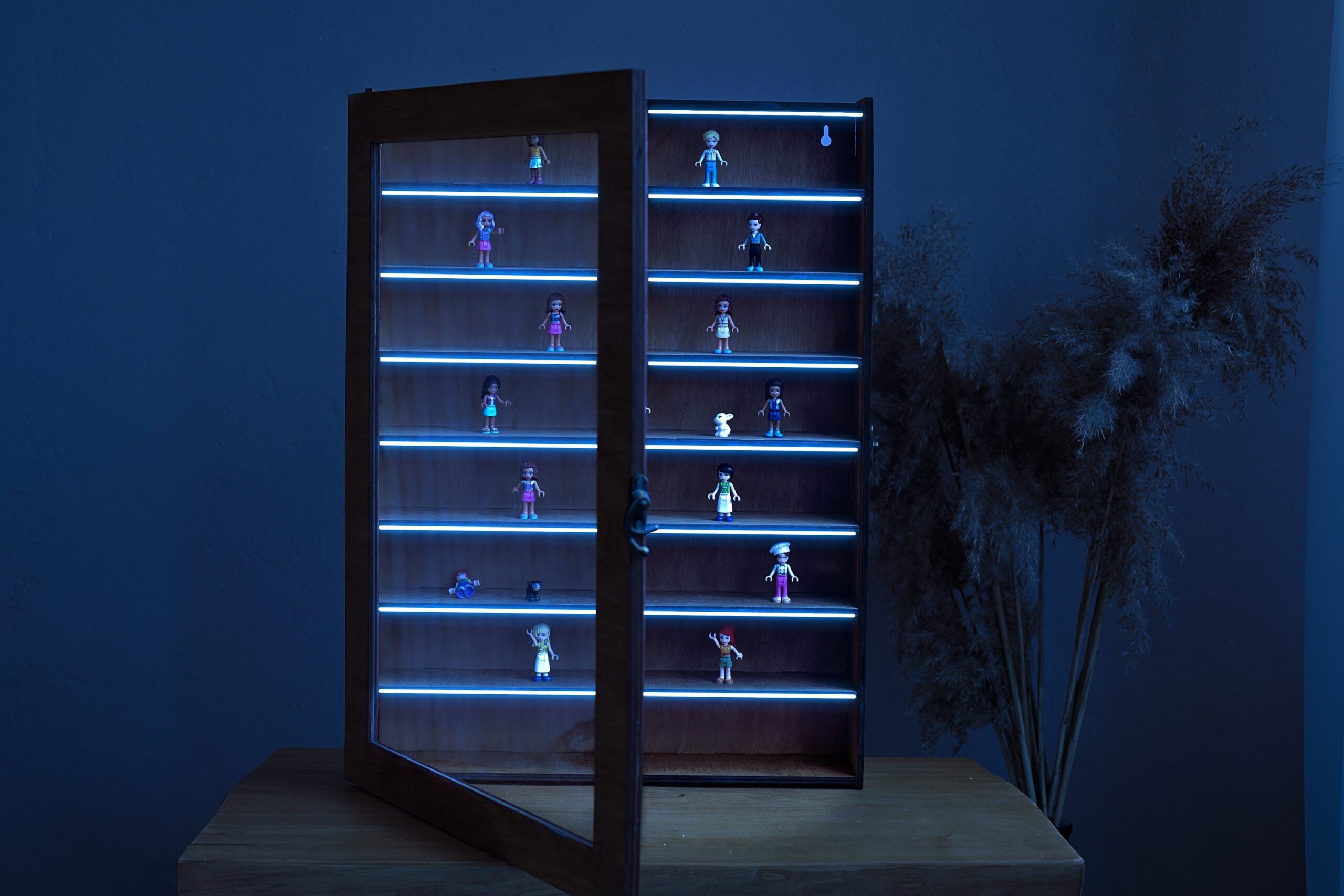 Led Display For Collectibles Display Cabinet Case For Figures 