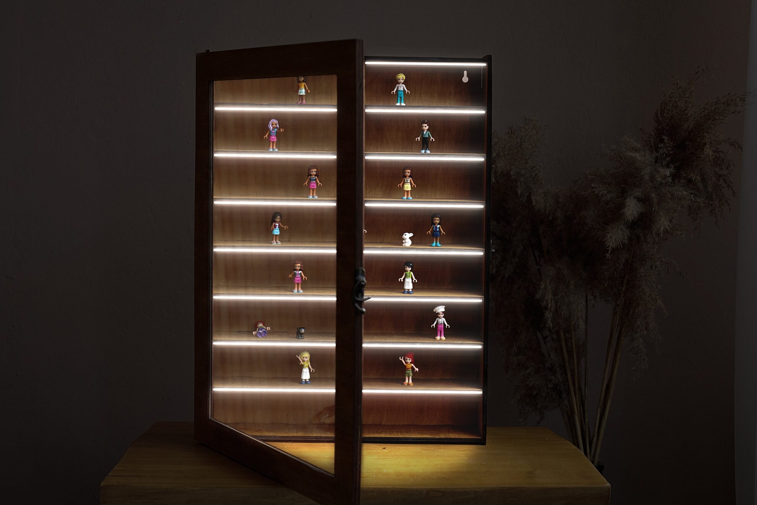 Led Display For Collectibles Display Cabinet Case For Figures 