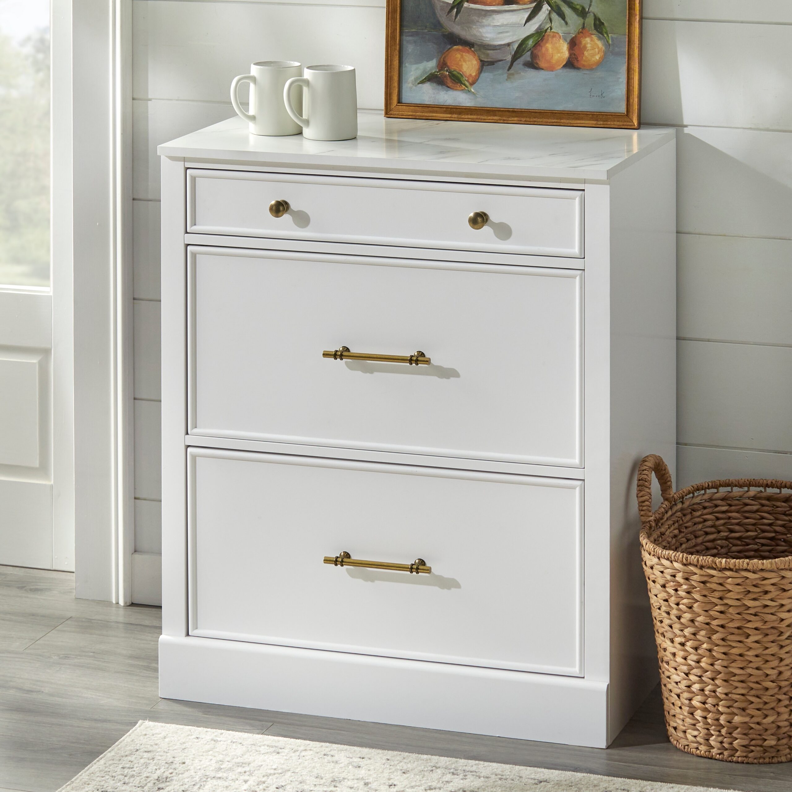 Lifestorey Monza 3 Drawer Cabinet White