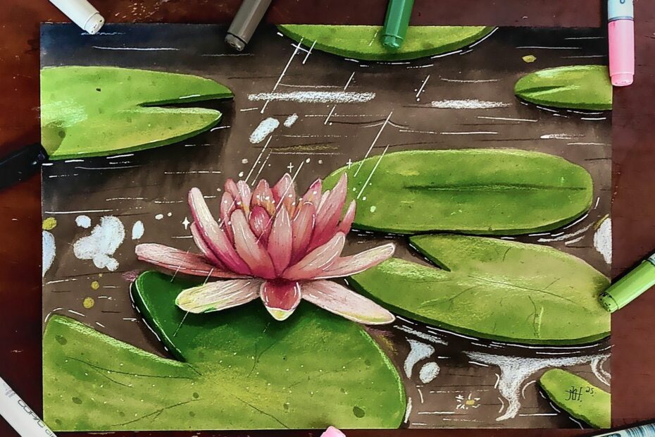 Lily Pad How To Color With Copic Markers Violeta Ink